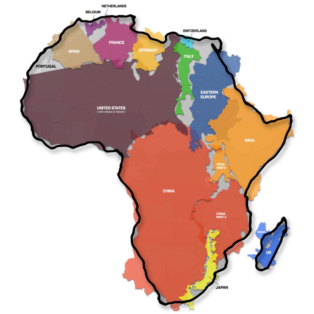 The True Size of Africa